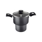 Cuscuzeira Turim em Alumínio com Revestimento Interno e Externo em Antiaderente Starflon Max Chumbo 14 cm 1,9 L - Tramontina