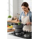 Cuscuzeiro Antiaderente Cinza 1.5L Vidro