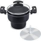 Cuscuzeiro com Tampa de Vidro 18cm 610018 - Fortaleza Cuscuzeiro com Tampa de Vidro 18cm 610018 - Fortaleza