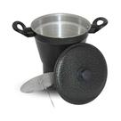 Cuscuzeiro Nordestino Alumínio Preto Craqueado Panela Grande 16cm