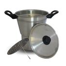 Cuscuzeiro Nordestino AlumínioPanela Grande 16cm Cuscuz Top Cor:Polido