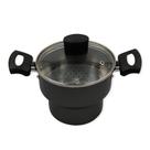 Cuscuzeiro Panela Grande Antiaderente 14cm com Tampa De Vidro Cuscuzeiro Panela Grande Antiaderente 14cm com Tampa De Vidro