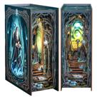 Cutefun Book Nook Kit Casa em miniatura DIY com luz LED