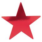 Cutouts Beistle Red Star 36 peças de papel para festa de Natal de 23 cm