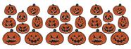 Cutouts Beistle Vintage Halloween Pumpkin 24 unidades 16,5 - 24 cm