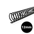 CX Espiral encadernação 12mm preto c/100 As Papeis