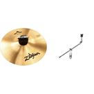 Cymbal Zildjian A Series Splash de 10 cm com pacote Cymbal Boom Arm
