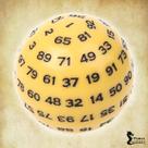 Dado D100 Amarelo - RPG