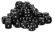 Dados Chessex D6 12mm - Pretos e Brancos (Pacote com 36)