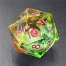 Dados de RPG D&D FONVGOGO - Conjunto de 7 Dados de Resina com Núcleo Líquido