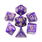 Dados Personalizados Com Efeito Mármore DND Em Várias Cores Com Veios Perolados Para Jogos De
