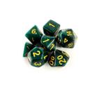 Dados RPG: Perolado Verde e Dourado Central Dice