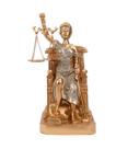 Dama Da Justiça Rosê Sentada 25.5cm Enfeite Resina