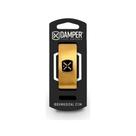 Damper Em Couro E Tag Em Metal Dourado Dmmd02