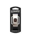 Damper Em Couro Legitimo E Tag Em Metal Prata Metalico Dmmd01
