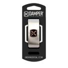 Damper Em Couro Legitimo E Tag Em Metal Prata Metalico Dmmd01