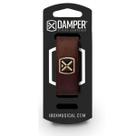 Damper em poliester e tag em metal marrom dtmd18