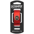 Damper Ibox Em Couro E Tag Em Metal Vermelho Metalico Dmmd04
