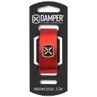 Damper IBOX em Couro Legitimo e TAG em Metal Vermelho Metalico DMMD04