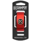 Damper Ibox Em Couro Legitimo E Tag Em Metal Vermelho Metalico Dmmd04