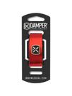 Damper Ibox Em Couro Legitimo E Tag Em Metal Vermelho Metalico Dmmd04