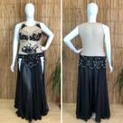 Dança do Ventre Traje Bordado Completo com Body Plus Size 54 - Pronta Entrega - TC-BODY62