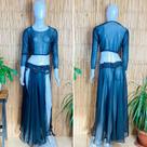 Dança do Ventre Traje Bordado Completo com Cropped - Pronta Entrega - TC-BODY51