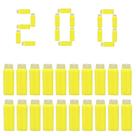 Dardos Lififun 200 unid. Meia Comprimento Espuma Macia Brilho Amarelo