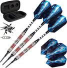 Darts Viper Astro 80% tungstênio, ponta macia, 18 g com estojo, anéis vermelhos