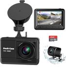 Dash Cam DKK 1080P Full HD frontal e traseira com cartão SD de 32 GB