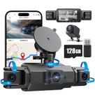 Dash Cam Gloryes 360 2.5K+1080Px3 frontal e traseira com GPS 128GB