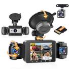 Dash Cam Hikity 4 canais, visão de 360, 1080P, frontal, traseira, interior