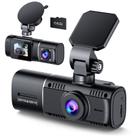 Dash Cam LAMTTO Dual 1080P frontal e interna com cartão SD de 64 GB Dash Cam LAMTTO Dual 1080P frontal e interna com cartão SD de 64 GB
