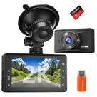 Dash Cam POYBPCY 2K Quad HD 1440P com cartão SD de 64 GB para carros
