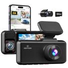 Dash Cam REDTIGER F17 4K 3 canais 5G WiFi GPS com cartão de 64 GB