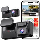 Dash Cam REDTIGER F77 4K+4K frontal e traseira com armazenamento de 128 GB