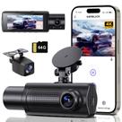 Dash Cam SHRINLUCK X5 4K+1080P+1080P WiFi de 3 canais com SD de 64 GB