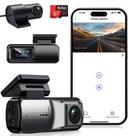 Dash Cam Tecival 2.5K/1080P Frontal e Traseira com Cartão SD de 64GB Dash Cam Tecival 2.5K/1080P Frontal e Traseira com Cartão SD de 64GB