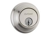 Deadbolt Lock Kwikset 816 Key Control, níquel acetinado redondo