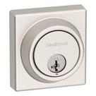 Deadbolt Lock Kwikset 817 em níquel acetinado com segurança SmartKey