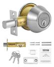 Deadbolt Lock VEVOR, redondo, cilindro único, níquel acetinado
