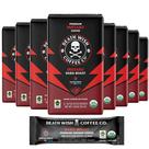 Death Wish Coffee Instantáneo Tostado Oscuro Orgánico Paquete de 64 Sobres