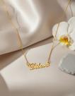 Débora colar de nome personalizado folh a ouro 18k
