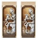 Decalque autocolante Beistle Mummy Door Covers 183 x 76 cm, pacote com 2