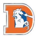Decalque de emblema automático FANMATS Denver Broncos em alumínio