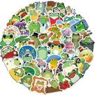 Decalque de grafite de vinil impermeável Cute Frog Stickers (50 unidades)
