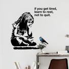 Decalque de parede Inspirational PVC 30x60cm If You Get Tired