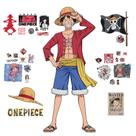 Decalque de parede RoomMates One Piece Luffy Red Peel and Stick