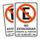 Decalque de vinil autoadesivo No Parking Sign, 2 unidades/lote