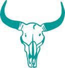 Decalque de vinil Barsci Cow Steer Skull de 5 cm para carros e janelas